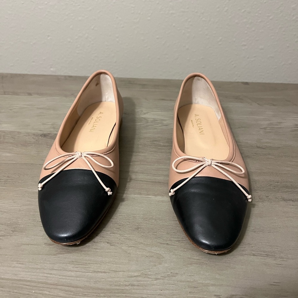 A. Soliani Italian Cap Toe Flats